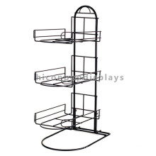 New Sports Gear Retail Store Display Fixture Custom 3-Layer Counter Top Metal Wire Hat Stand